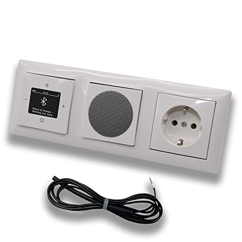Busch Jäger DAB+ Unterputz Bluetooth Radio 8217U-101 Balance Si alpinweiß Komplett-Set + Lautsprecher + SCHUKO Steckdose + 0,9 m EBROM Wurfantenne zur Empfangsoptimierung - 8217 U -101 + 20 EUC-914 Busch Jäger DAB+ Unterputz Bluetooth Radio 8217U-101 Balance Si alpinweiß Komplett-Set + Lautsprecher + SCHUKO Steckdose + 0,9 m EBROM Wurfantenne zur Empfangsoptimierung - 8217 U -101 + 20 EUC-914 von EBROM