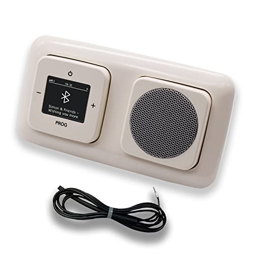 Busch Jäger DAB+ Unterputz Bluetooth Radio 8217U-101 DURO2000 cremeweiß Komplett-Set + Lautsprecher + 0,9 m EBROM Wurfantenne zur Empfangsoptimierung Busch Jäger DAB+ Unterputz Bluetooth Radio 8217U-101 DURO2000 cremeweiß Komplett-Set + Lautsprecher + 0,9 m EBROM Wurfantenne zur Empfangsoptimierung von EBROM
