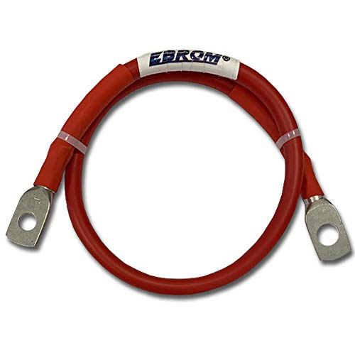 EBROM Batteriekabel, KFZ Kabel, 10 mm² rot, fertig konfektioniert inkl. Schrumpfschlauch, ab 30 cm bis 10 Meter, viele verfügbare Längen mit Ringösen/Kabelschuhe M6/M8/M10 kombinierbar 10mm2 (10 mm2) EBROM Batteriekabel, KFZ Kabel, 10 mm² rot, fertig konfektioniert inkl. Schrumpfschlauch, ab 30 cm bis 10 Meter, viele verfügbare Längen mit Ringösen/Kabelschuhe M6/M8/M10 kombinierbar 10mm2 (10 mm2) von EBROM