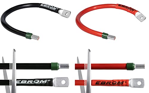 EBROM Batteriekabel rot + schwarz 12/24V Querschnitt: 16 mm² Länge von 30 cm bis 5 m für Stromstärken bis 82A, M8 Kabelschuh + Aderendhülse gegenüberliegend, Verbindung Batterie 16mm2, Länge: 50 cm EBROM Batteriekabel rot + schwarz 12/24V Querschnitt: 16 mm² Länge von 30 cm bis 5 m für Stromstärken bis 82A, M8 Kabelschuh + Aderendhülse gegenüberliegend, Verbindung Batterie 16mm2, Länge: 50 cm von EBROM