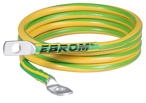 EBROM Erdungskabel Erdungsleitung flexibel GRÜN GELB, 150 cm, 16 mm2, Kupferkabel, Kabelschuh M6 + M10, zur PV Anlagen Erdung, allgemeine Erdung EBROM Erdungskabel Erdungsleitung flexibel GRÜN GELB, 150 cm, 16 mm2, Kupferkabel, Kabelschuh M6 + M10, zur PV Anlagen Erdung, allgemeine Erdung von EBROM
