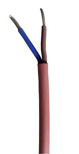 EBROM Silikonkabel (Saunakabel) SIHF-O 2x0,75 mm² - 99,9% OFC Kupfer verzinnt - Meterware - Auswahl in 1 Meter Schritten, Ihre Auswahl: 3 Meter 2 x 0,75 mm² von EBROM