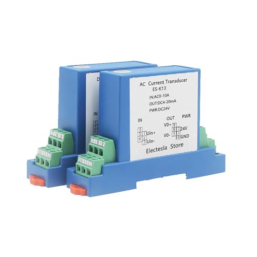 K13 AC DC Current Sensor 1A/5A/10A Input Analog Signal Converter 4-20mA 0-10V Output DC24V/220V Power Supply Current Transmitter(0-20mA Output,AC 0-9A_DC12V) von EBRSRMXTJ