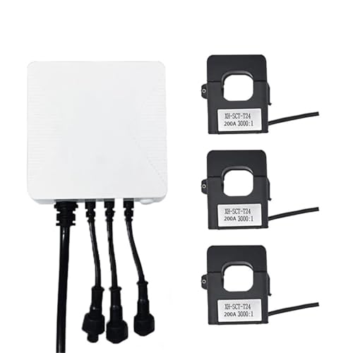 Tuya Smart Life Single 3 Phase Wifi Energy KWH Meter Power Clamp Current Transformer Power Usage Monitor 80A 120A 200A(White 200A) von EBRSRMXTJ