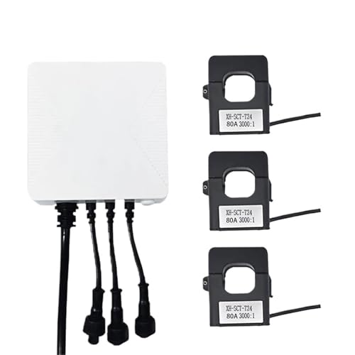 Tuya Smart Life Single 3 Phase Wifi Energy KWH Meter Power Clamp Current Transformer Power Usage Monitor 80A 120A 200A(White 80A) von EBRSRMXTJ