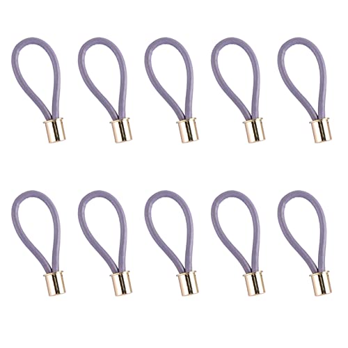 Möbelgriffe Leder,10 Pack Lila Ledergriffe für Möbel,Schrankgriffe Einzelloch,Schubladengriffe Lederschlaufe mit Schrauben,Leder Griffe Möbel Türgriff für Küchenschränke Kommode Schubladen Schränke von EBST
