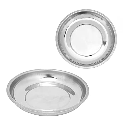 2pcs 6in Magnetic Teile Tablett - Werkzeughalterschale aus Edelstahl für Automobilservice & -Projekte von EBTOOLS