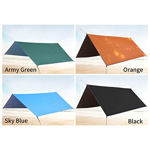 EBTOOLS 10 X 10 Ft Duty Sun Shade Segel -Baldachin für Außentermine mit Haken und Aufbewahrungsbeutel Im Freien (ORANGE) von EBTOOLS