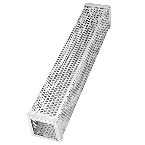 EBTOOLS 12 -Zoll -Premium 304 Edelstahl BBQ Raucherrohr für Elektrische, Holzkohle und Gasgrill Verbesserter Geschmack & (Quadrat 30,5 cm / 12in) von EBTOOLS