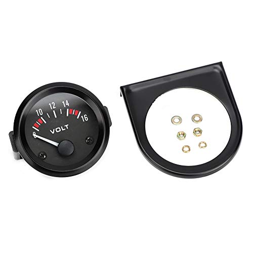 EBTOOLS 12V Spannungsmesser, 52mm Spannungsmesser Auto Universal 12V Voltmeter 52mm/2in Spannungsmesser Messgerät 8-16V BX100007 52mm Voltmeter von EBTOOLS