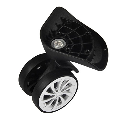 EBTOOLS 2 PCS Räder für Koffer, Gepäck Ersatzräder Schwenkkoffer Ersatzräder Zum Wechseln Reparatur Rad Koffer Gepäck Schwarz von EBTOOLS