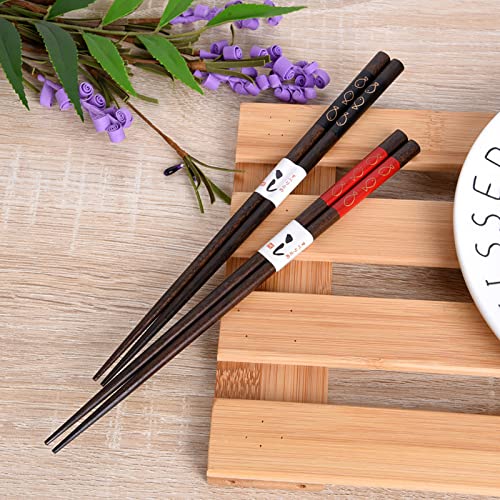 EBTOOLS 2 Paar Waschbare Holzstäbchen -Set - Stilvolle Haushaltszentren für Heim-, Hotel oder Hochzeitsgeschenk (Fisch) von EBTOOLS