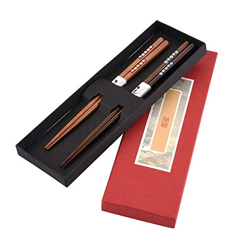 EBTOOLS 2 Paar Waschbare Holzstäbchen -Set - Stilvolle Haushaltszentren für Heim-, Hotel oder Hochzeitsgeschenk (Kirschblume) von EBTOOLS