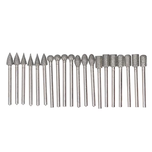EBTOOLS 20pcs Burr Set mit /8in Schaft Zum Polieren, Gravieren und Feinen Details in Stein, Metall und Holz von EBTOOLS
