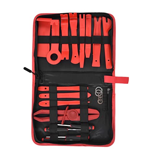 EBTOOLS 21pcs Auto Entfernung Tool Trim Pry Reparaturset Kit für Auto -Tür -Panel System mit Aufbewahrungsbeutel Blau (Rot) von EBTOOLS