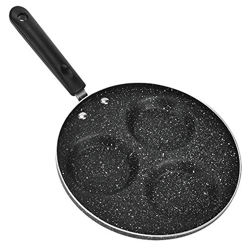 EBTOOLS Spiegeleipfanne, Pancake Pfanne mit 3 Loch Multifunktionaler Frühstückstopf Aluminium Antihaft-Eierbratpfanne Eierpochierpfanne mit Anti-Verbrühungs von EBTOOLS