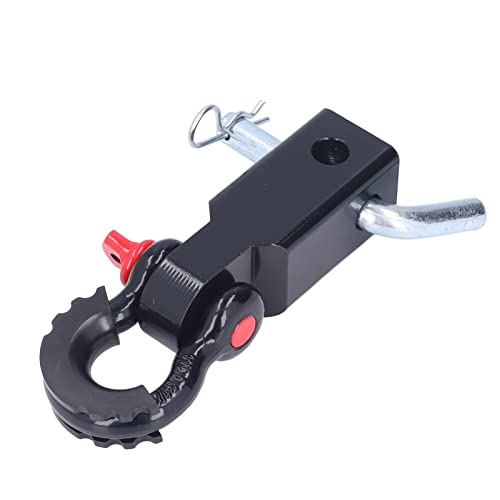 EBTOOLS 2in Universal Shackle Hitch Receiver für Fahrzeugwiederherstellungsschleppzubehör mit Hochfestem Stahl Design Rot (BLACK) von EBTOOLS