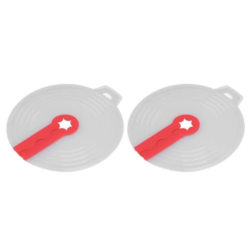 EBTOOLS 2pcs Bowl - Deckel mit Silikonmixerabdeckung Zum Wischen von Eiern, Creme und Mehr - Tragbare Küche Essentiell (Rot) von EBTOOLS