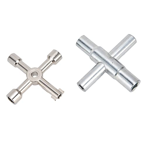 EBTOOLS 2pcs Edelstahl-Sillcock-Schlüssel 4-Kompakt-Tragable-Werkzeug für Leistungsgas von EBTOOLS