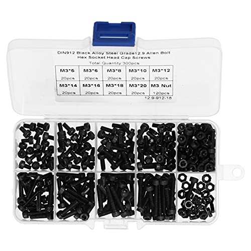 EBTOOLS 300pcs M3 Alloy Steel Hex Sechsschrauben Kit mit Standard -Sockel -Kopf und Speicherbox für Einfache Organisation und Vielseitiger Gebrauch EBTOOLS 300pcs M3 Alloy Steel Hex Sechsschrauben Kit mit Standard -Sockel -Kopf und Speicherbox für Einfache Organisation und Vielseitiger Gebrauch von EBTOOLS