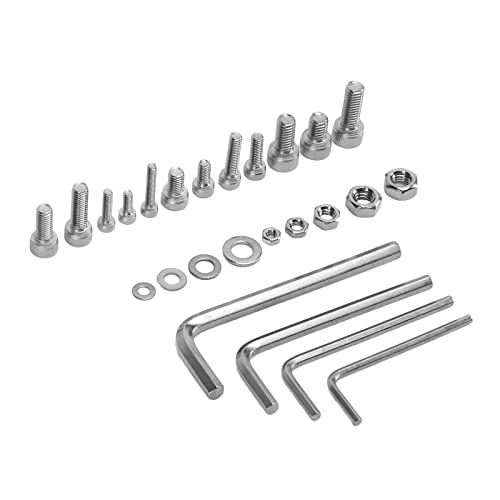 EBTOOLS 400pcs Hex -Sockelschrauben Muttern Set M3 M4 M5 M6 Sortiment für Autos Trucks - 304 Edelstahl und von EBTOOLS