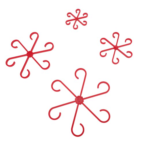 EBTOOLS 4PCs Wiederverwendbares Pflanzenstamm -Sammelständer - Clips Unterstützt das Klettern in Verschiedenen Größen Lösungen für Ihren Garten (Rot) von EBTOOLS
