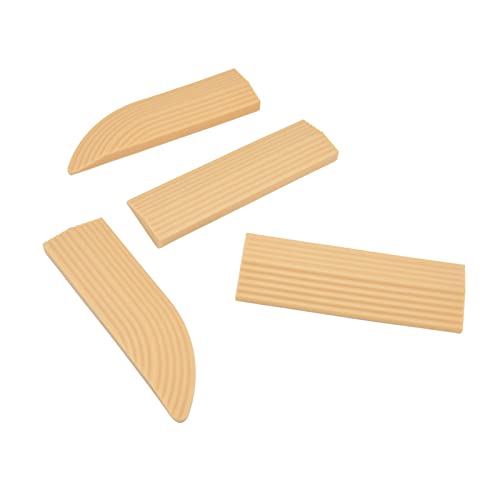 EBTOOLS 4pcs Gummi -Tür -Schwellenschwellenstreifen für Rollstühle, Kehrer und Roller Nicht Rutsch, Montage, Grau (Beige) von EBTOOLS