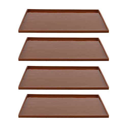 EBTOOLS 4pcs Silikon -Dehydratormatten für Obst, Gemüse, Ruckartig, Geschirrspüler mit Angehoben, Passt die Meisten Dehydratoren, Grün (BROWN) von EBTOOLS