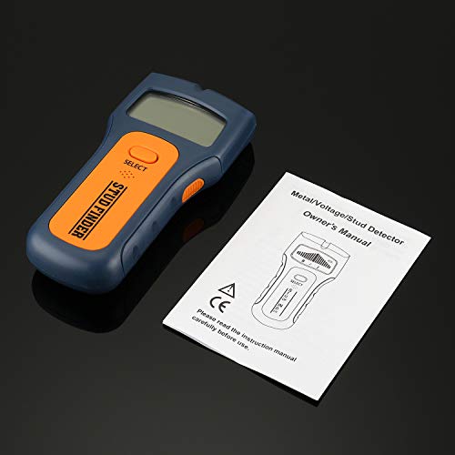 EBTOOLS 5-in-Digital Wall Scanner-Bolzenfinder mit LCD-Display für Holz-, Metall- und Wechselstromdrahtdetektion, Ergonomischer Griff für Komfort von EBTOOLS