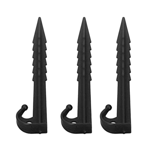 EBTOOLS 50 PCs ABS -Kunststoffzeltstifte 5,5 Zoll Gezackte Einsätze für Camping, Markise und Gartengebrauch - Portable und Leichtes Gelb (Black) von EBTOOLS