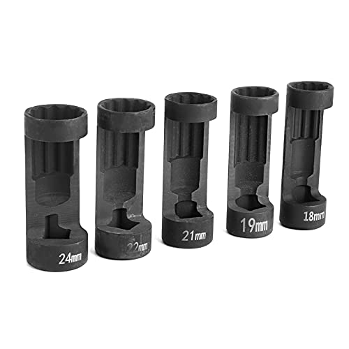 EBTOOLS 5pcs 12 Punkte Strut-Nuss-Sockel-Set 18mm 19mm 21 Mm 22 Mm 24 für /2-Zoll-Antriebs- und Sechskantschlüssel EBTOOLS 5pcs 12 Punkte Strut-Nuss-Sockel-Set 18mm 19mm 21 Mm 22 Mm 24 für /2-Zoll-Antriebs- und Sechskantschlüssel von EBTOOLS