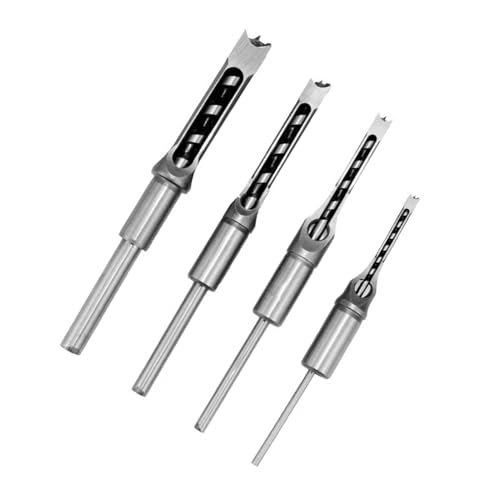 EBTOOLS 6 -teiliger Premium -Lochbohrer Bit für Holzbearbeitung Hohe Härte Kohlenstoffstahl Meißelbits /4 "bis 5/8" für Sterbungsmaschinen (4PCS) von EBTOOLS