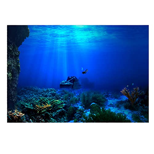 EBTOOLS Aquarium Hintergrundkleber, Poster Hintergrund Aquarium Dekoration Aufkleber PVC Aufkleber Hintergrund Aquarium Dekoration Wasserdichter Aufkleber(61 * 41cm) von EBTOOLS
