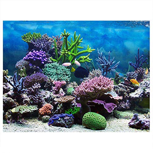 EBTOOLS Aquarium Hintergrundkleber, Poster Hintergrund Aquarium Dekoration Aufkleber PVC Aufkleber Ozean Hintergrund Aquarium Dekoration Wasserdichter Aufkleber(122 * 50cm) von EBTOOLS
