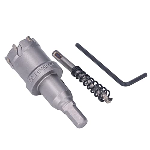 EBTOOLS Carbid -Loch -Sägen Bit Kit mit 45 Stahlzähne für Metall und Holzschnitt, Einschließlich Sechskantschlüssel und Standardgrößen für den Einfachen Gebrauch (28mm) von EBTOOLS