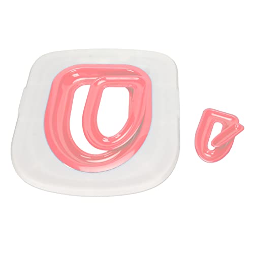 EBTOOLS Cat Toilet Training Kit -, Wiederverwendbarer Toilettentrainer für Katzen mit Abnehmbarem Hilfsfach (Weißes Tablett, 1 rosa Innenstütze) von EBTOOLS