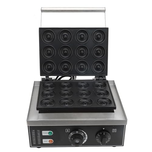 EBTOOLS Commercial Electric Donut Maker Machine 12-Loch-doppelseitig mit Timer und LED-Indikator, EU-Stecker 220 V (EU -Stecker 220 V) von EBTOOLS