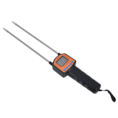 EBTOOLS Digitaler Getreidetester mit Voice -Eingabeaufforderung, LCD -Hintergrundbeleuchtung, Hohe Genauigkeit Kohlenstoffstahlsonde, Tragbar von EBTOOLS