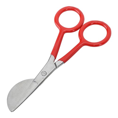 EBTOOLS Ergonomische Teppichschere mit Entenbill | Rostfreie Edelstahl -Schnittschere | Leichte Mehrzweck -Mehrzweck Trimmwerkzeuge (Rot) von EBTOOLS
