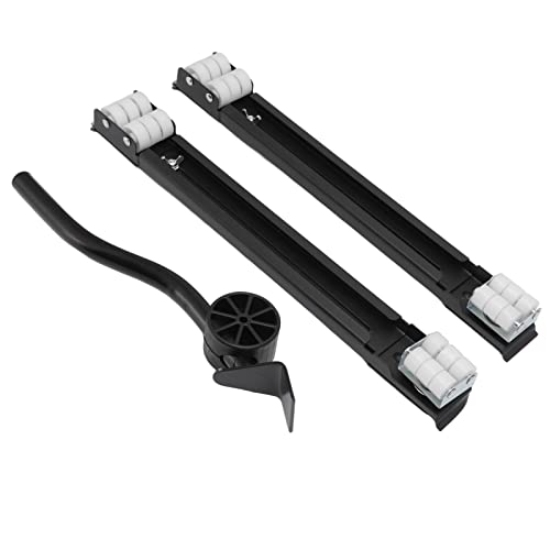 EBTOOLS Extensible Appliance Roller mit 300 Kg Belastungskapazität und 24 Rädern, Bewegliche Basis für Unterlegscheiben, Kühlschränke und Mehr - Bequemes Silberdesign (Black) von EBTOOLS