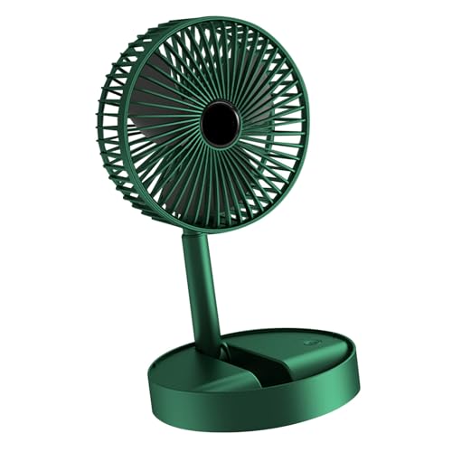 EBTOOLS Faltbarer Teleskoplüfter USB Wiederaufladbarer Tragbarer Schreibtischvent (GREEN) von EBTOOLS