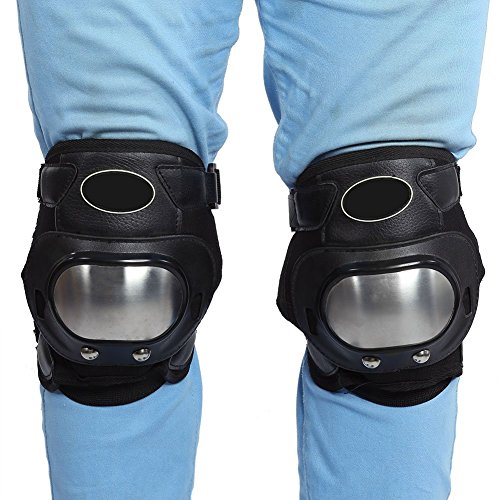 EBTOOLS Für Ginocchiere Moto - 2 Stück Edelstahl Motorrad Motocross Atv Erwachsenen Knieschützer Leggings Schutz Rüstung Set von EBTOOLS