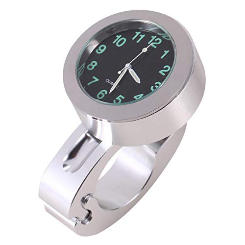 EBTOOLS Für Lenkeruhr Motorrad - Motorradlenkeruhr, Zifferblatt wasserdichte Motorradlenkerhalterung Uhr Billet Aluminium Stoßfeste Uhr Passend Für 7/8 "Bis 1" von EBTOOLS
