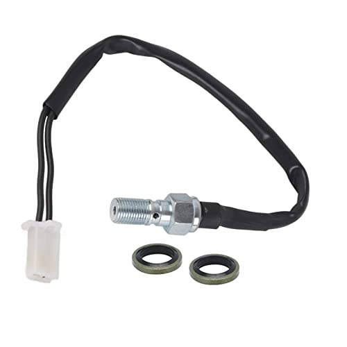 EBTOOLS Für Schraube Bremsschalter Hydraulisch - M10X1.0 Universal-Motorradölschlauch Hydraulikpumpe Verstärkter Hinterer Bremslichtschalter Hydraulischer Bremsdrucklichtschalter(#01 Straight Head) von EBTOOLS
