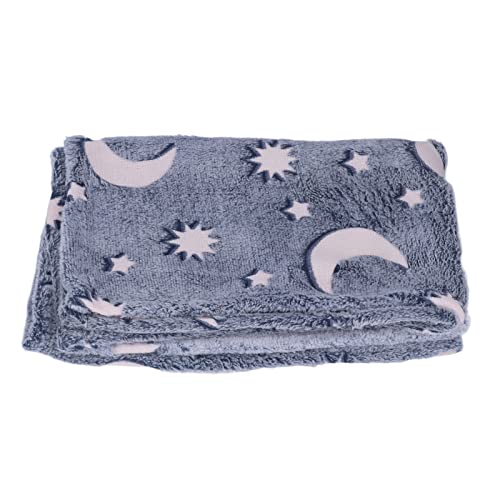EBTOOLS Glühende Weiche Fuzzy Polyester -Decke für Bett, Couch, Reisen, Jahreszeiten - Gemütliches und Atmungsaktives Design (Graublau) von EBTOOLS