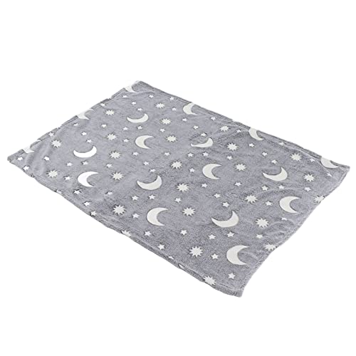EBTOOLS Glühende Weiche Fuzzy Polyester -Decke für Bett, Couch, Reisen, Jahreszeiten - Gemütliches und Atmungsaktives Design (Grey) von EBTOOLS