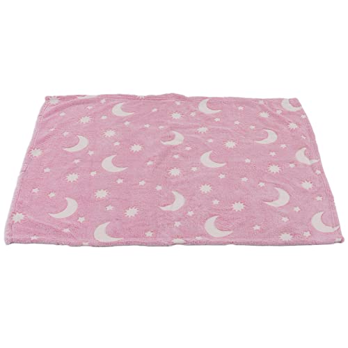 EBTOOLS Glühende Weiche Fuzzy Polyester -Decke für Bett, Couch, Reisen, Jahreszeiten - Gemütliches und Atmungsaktives Design (PINK) von EBTOOLS