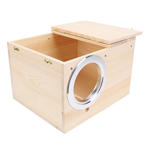 EBTOOLS Holzvogelnistkiste für Kleine Vögel - für Sittiche, Lovebirds und Cockatiels - und Handgefertigtes Design von EBTOOLS