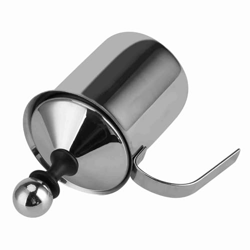 EBTOOLS Home Edelstahl Manual Milchfrother mit Doppelgitterbildschirm für Cremige Cappuccinos und Lattes - 800 Ml Geschirrspüler Sicher (400ml) von EBTOOLS