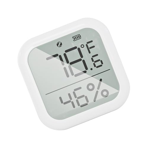 EBTOOLS Hygrometer mit App Control - Genaue Innentemperatur und Luftfeuchtigkeit mit Großem LCD -Display für Home & Office (WHITE #-1) von EBTOOLS